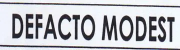 DEFACTO MODEST