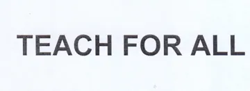 TEACH FOR ALL trademark logo