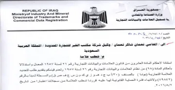 Directorate of Trademarks and om العلامات والبيانات التجارية