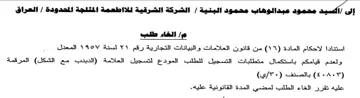 المعدل ولعدم قيامكم باستكمال متطلبات التس
