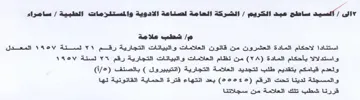 Salat alsa الشركة العامة لصناعة اللادوية والمستلزمات