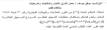 المعدل ولعدم قيامكم باستكمال متطلبات التس