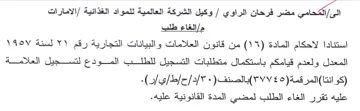 المعدل ولعدم قيامكم باستكمال متطلبات التس