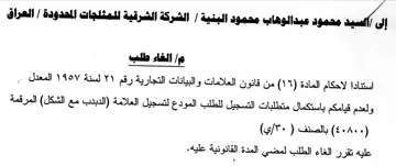 ith المعدل ولعدم قيامكم باستكمال متطلبات التس