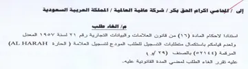 Lad salt المعدل ولعدم قيامكم باستكمال متطلبات التس