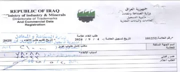 inistry of industry & Minerals العلامات والبيانات العجارية