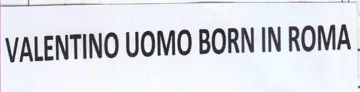 VALENTINO UOMO BORN IN ROMA.