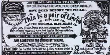 THE ORIGINAL BLUE JEANS ges made in the U السيس