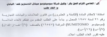 Ht من قانون العالامات و الييانات التجارية رق