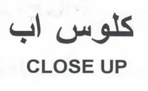 CLOSE UP كلوس اب trademark logo