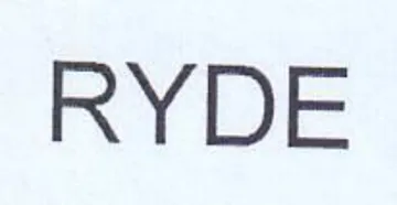 RYDE trademark logo
