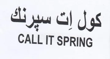 CALL IT SPRING كول إت سبرنك trademark logo