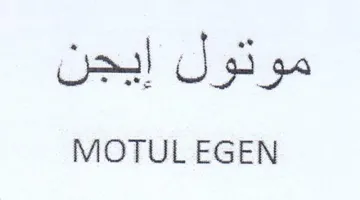 MOTUL EGEN موتول ايجن trademark logo