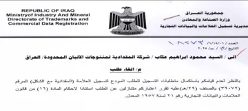 a Ministryof Industry And Mineral ديه العلامات والبيانات التجارية