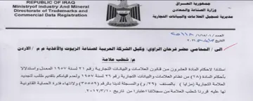Ministryof Industry And Mineral مديرية تسجيل العلامات والبيانات التجارية