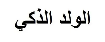 (الولد ال ذك)ي
