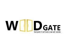 ( Wood gate ) . مع الشکل trademark logo