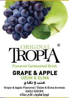 ( ORIGNAL TROPIA GRAPE & APPLE ) . مع شكل trademark logo
