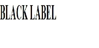 BLACK LABEL trademark logo