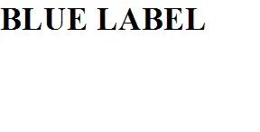 BLUE LABEL trademark logo