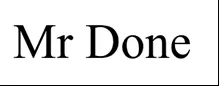 Mr Done trademark logo